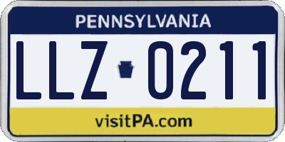PA license plate LLZ0211