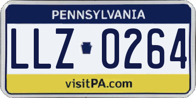 PA license plate LLZ0264