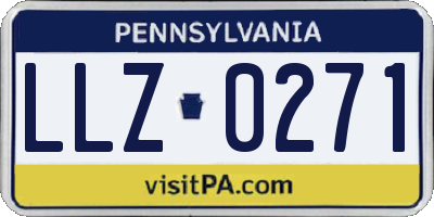 PA license plate LLZ0271