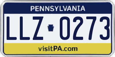 PA license plate LLZ0273