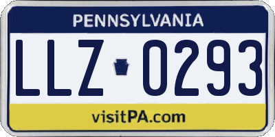 PA license plate LLZ0293