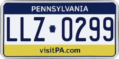 PA license plate LLZ0299