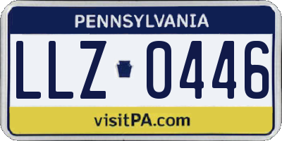 PA license plate LLZ0446
