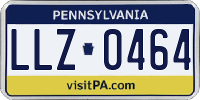 PA license plate LLZ0464