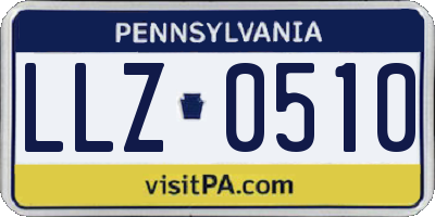 PA license plate LLZ0510