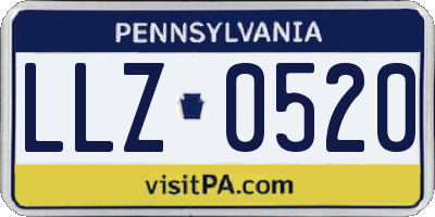 PA license plate LLZ0520