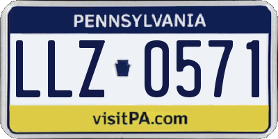 PA license plate LLZ0571