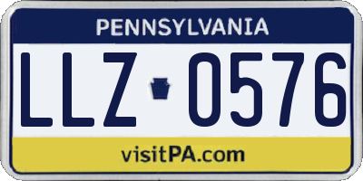 PA license plate LLZ0576