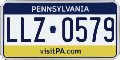 PA license plate LLZ0579