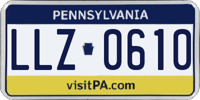 PA license plate LLZ0610