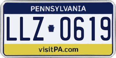 PA license plate LLZ0619