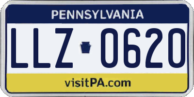 PA license plate LLZ0620