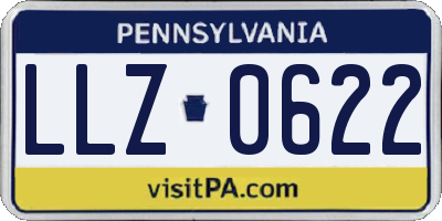 PA license plate LLZ0622