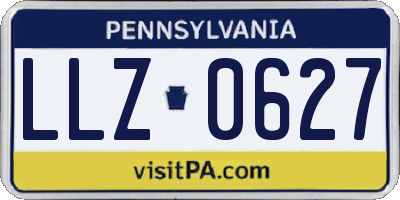 PA license plate LLZ0627