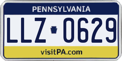 PA license plate LLZ0629