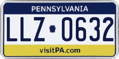 PA license plate LLZ0632