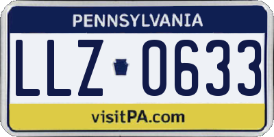 PA license plate LLZ0633