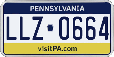 PA license plate LLZ0664