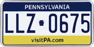 PA license plate LLZ0675