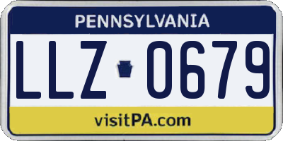 PA license plate LLZ0679