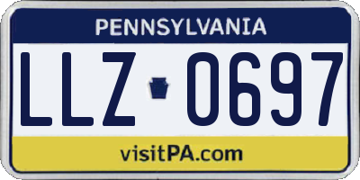 PA license plate LLZ0697
