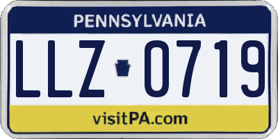 PA license plate LLZ0719