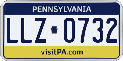 PA license plate LLZ0732