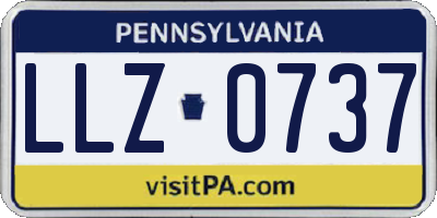 PA license plate LLZ0737