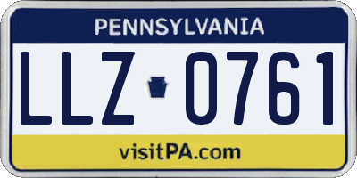 PA license plate LLZ0761