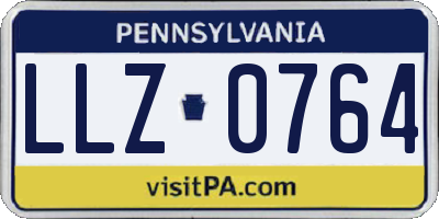 PA license plate LLZ0764