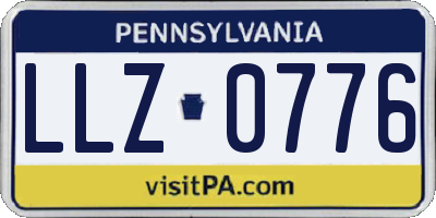 PA license plate LLZ0776