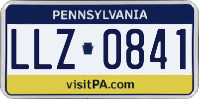 PA license plate LLZ0841