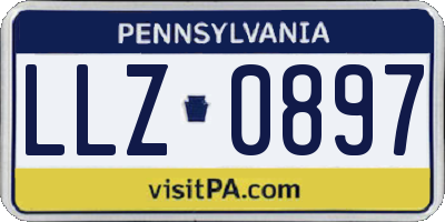 PA license plate LLZ0897