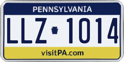 PA license plate LLZ1014