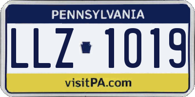 PA license plate LLZ1019