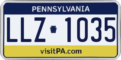 PA license plate LLZ1035