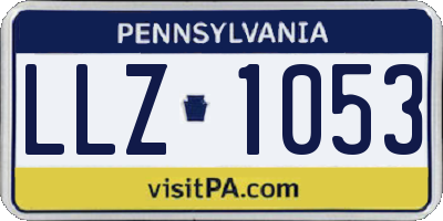 PA license plate LLZ1053