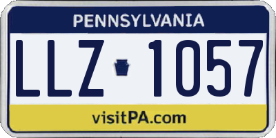 PA license plate LLZ1057