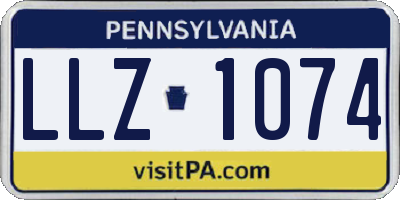 PA license plate LLZ1074