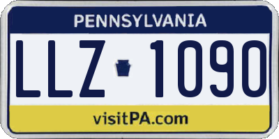PA license plate LLZ1090