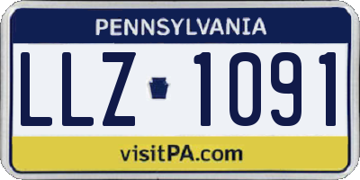 PA license plate LLZ1091
