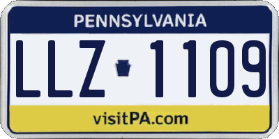 PA license plate LLZ1109