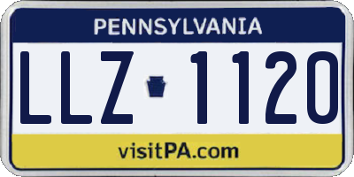 PA license plate LLZ1120