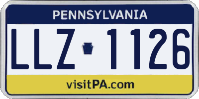 PA license plate LLZ1126