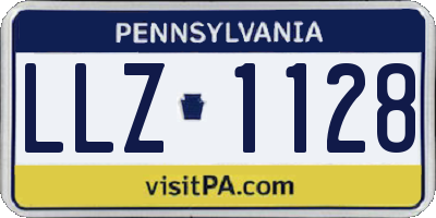PA license plate LLZ1128