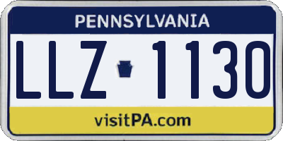PA license plate LLZ1130