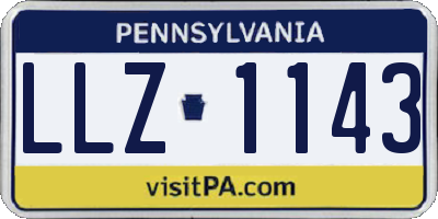 PA license plate LLZ1143