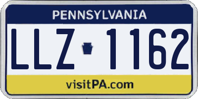 PA license plate LLZ1162