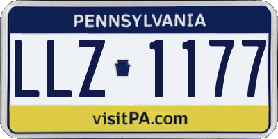 PA license plate LLZ1177