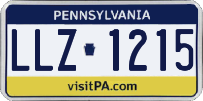 PA license plate LLZ1215